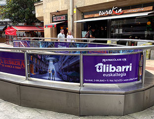 Publicidad Metro Bilbao Barandillas