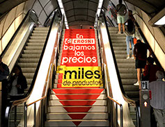 Publicidad Metro Bilbao Escaleras