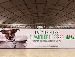 Publicidad Metro Bilbao Mezzaninas