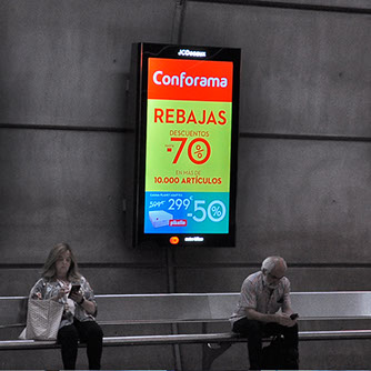 Publicidad Pantallas Digitales Metro Bilbao