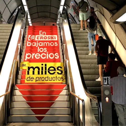 Publicidad Metro Bilbao Escaleras